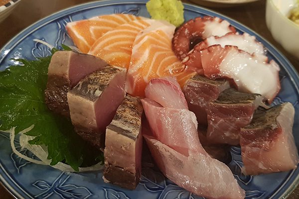 Sashimi on kyoto food tour