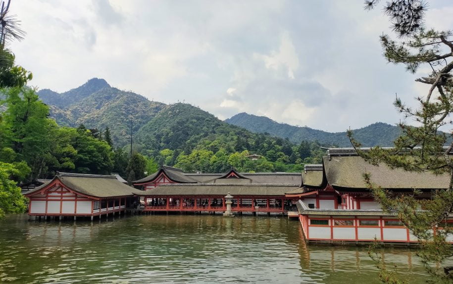 Miyajima with the tide in.